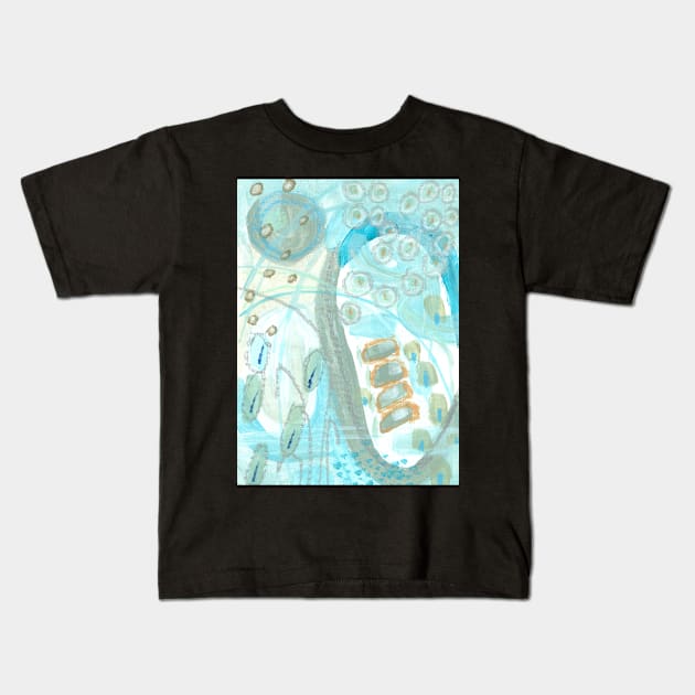 Art Acrylic artwork abstract painting Kids T-Shirt by ArtFromK